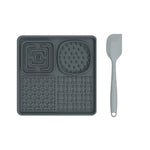 Tapis d’alimentation pour animaux - Grey 2pcsZFX
