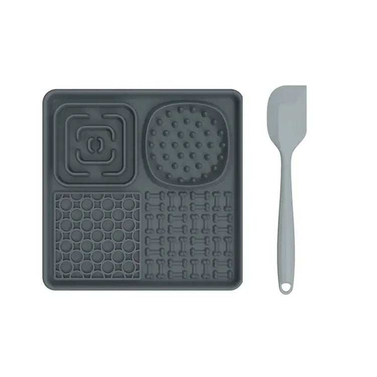 Tapis d’alimentation pour animaux - Grey 2pcsZFX