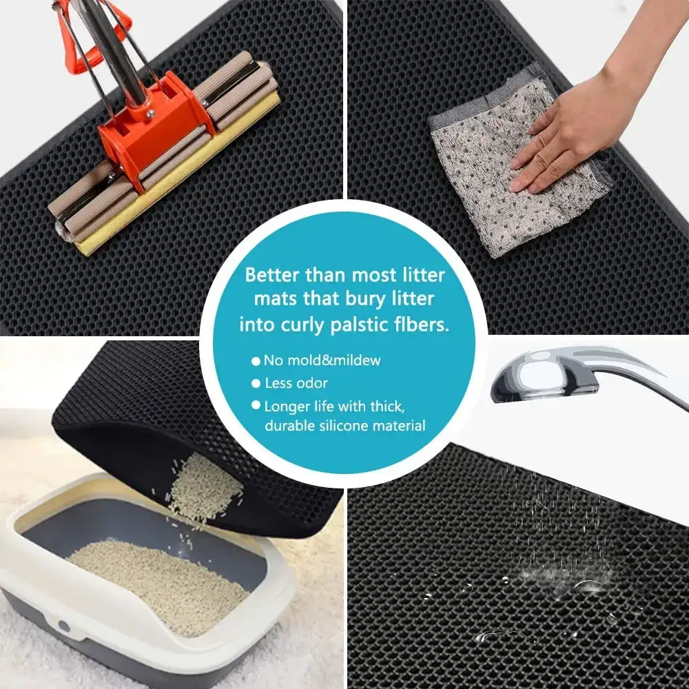 Tapis de Litière pour Chat – Propre & Antidérapant
