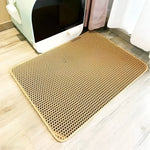 Cat Litter Mat 2-Layer Design Premium Sand Trapping Technology Waterproof Base Non-Slip Pet Floor Protector for Indoor