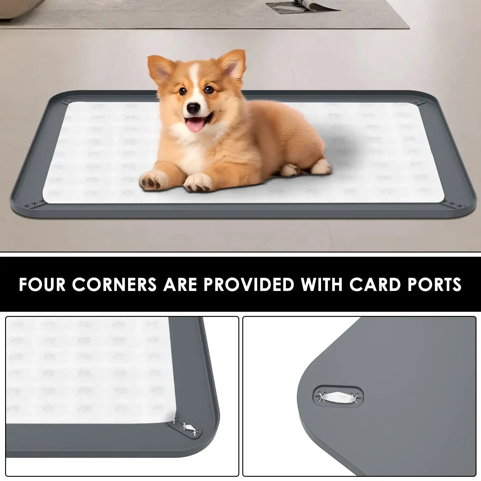 Tapis de toilette en silicone pour chien