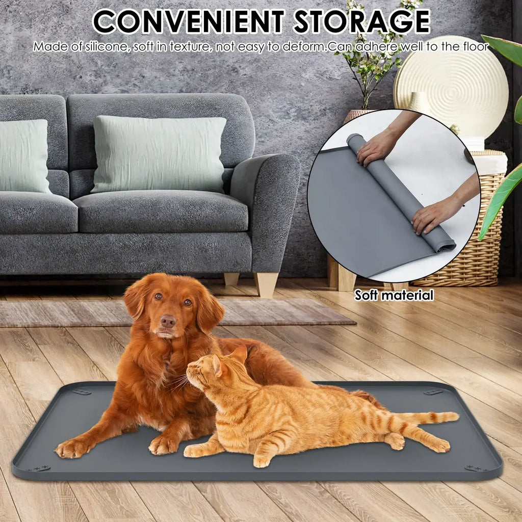 Tapis de toilette en silicone pour chien