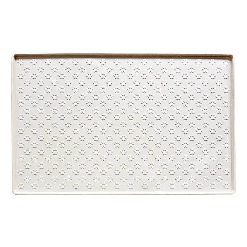 Tapis en silicone pour chien pour boire et manger - milk white-3pcs / 48cmX30cm