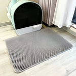 Cat Litter Mat 2-Layer Design Premium Sand Trapping Technology Waterproof Base Non-Slip Pet Floor Protector for Indoor