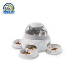 Three bowls of pet food dispenser automatic press feeder slow food dispenser fun pet food utensils - Three bowl feeders