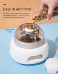 Three bowls of pet food dispenser automatic press feeder slow food dispenser fun pet food utensils - Three bowl feeders