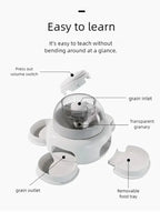 Three bowls of pet food dispenser automatic press feeder slow food dispenser fun pet food utensils - Three bowl feeders