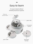 Three bowls of pet food dispenser automatic press feeder slow food dispenser fun pet food utensils - Three bowl feeders