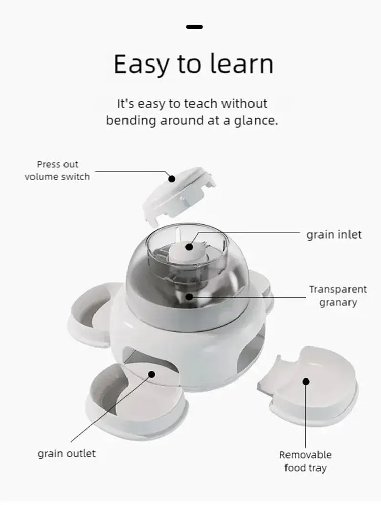Three bowls of pet food dispenser automatic press feeder slow food dispenser fun pet food utensils - Three bowl feeders