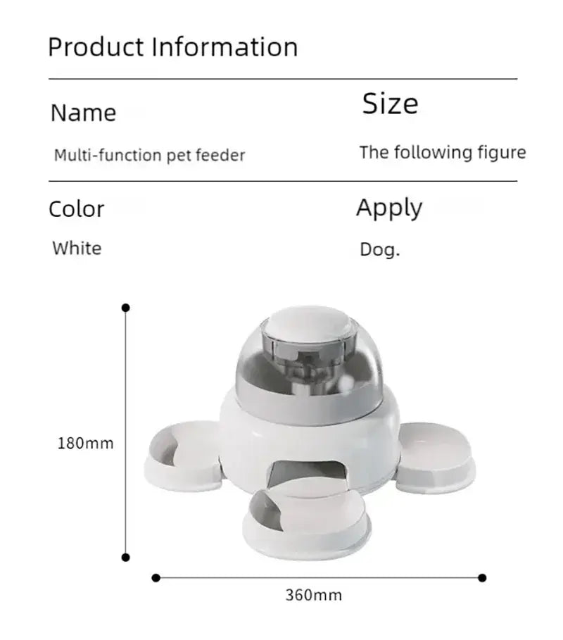 Three bowls of pet food dispenser automatic press feeder slow food dispenser fun pet food utensils - Three bowl feeders