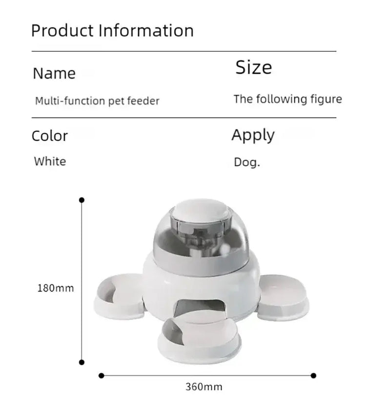 Three bowls of pet food dispenser automatic press feeder slow food dispenser fun pet food utensils - Three bowl feeders
