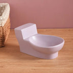 Toilet Shape Ceramic Cat Bowl Food Grade Protects Cervical Spine Pet Food Basin Not Easy To Knock Over Non-slip Funny