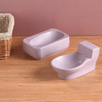 Toilet Shape Ceramic Cat Bowl Food Grade Protects Cervical Spine Pet Food Basin Not Easy To Knock Over Non-slip Funny