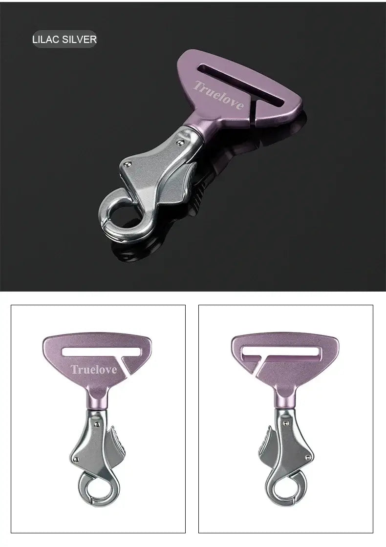 Truelove Pet All Car Seat Belt Safety Buckle with Collar or Harness High-quality Lightweight Aluminium Alloy Portable