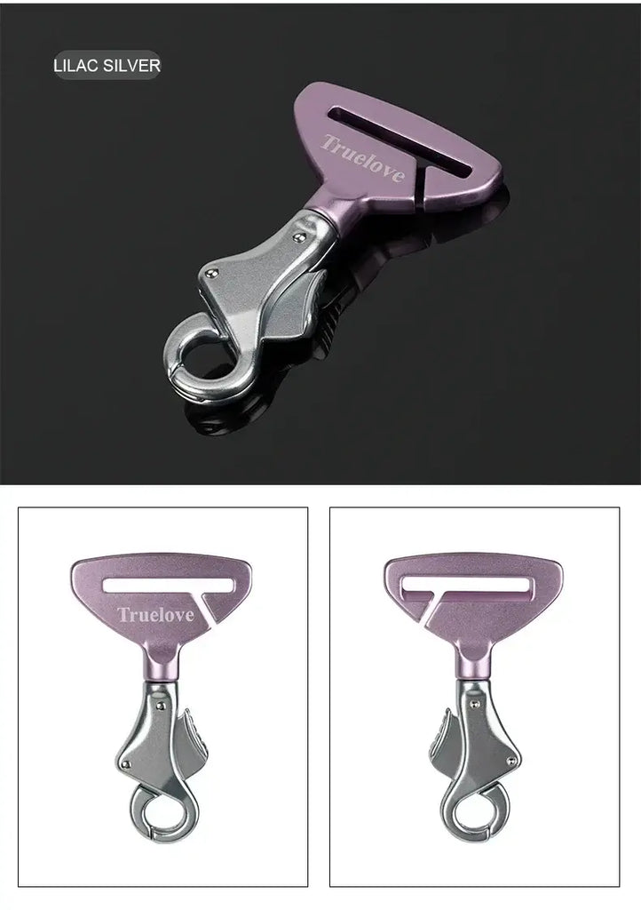Truelove Pet All Car Seat Belt Safety Buckle with Collar or Harness High-quality Lightweight Aluminium Alloy Portable