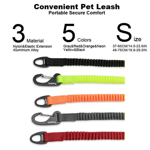 Truelove Short Bungee Dog Nylon Leash Rope For dog collar Extension Retractable For All Breed Training Running walking