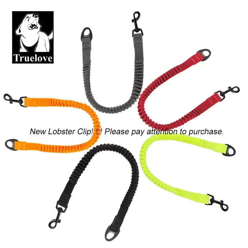 Truelove Short Bungee Dog Nylon Leash Rope For dog collar Extension Retractable For All Breed Training Running walking