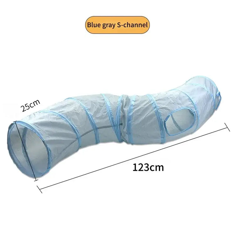 Tunnel pliable pour chat - Blue Gray S tunnels