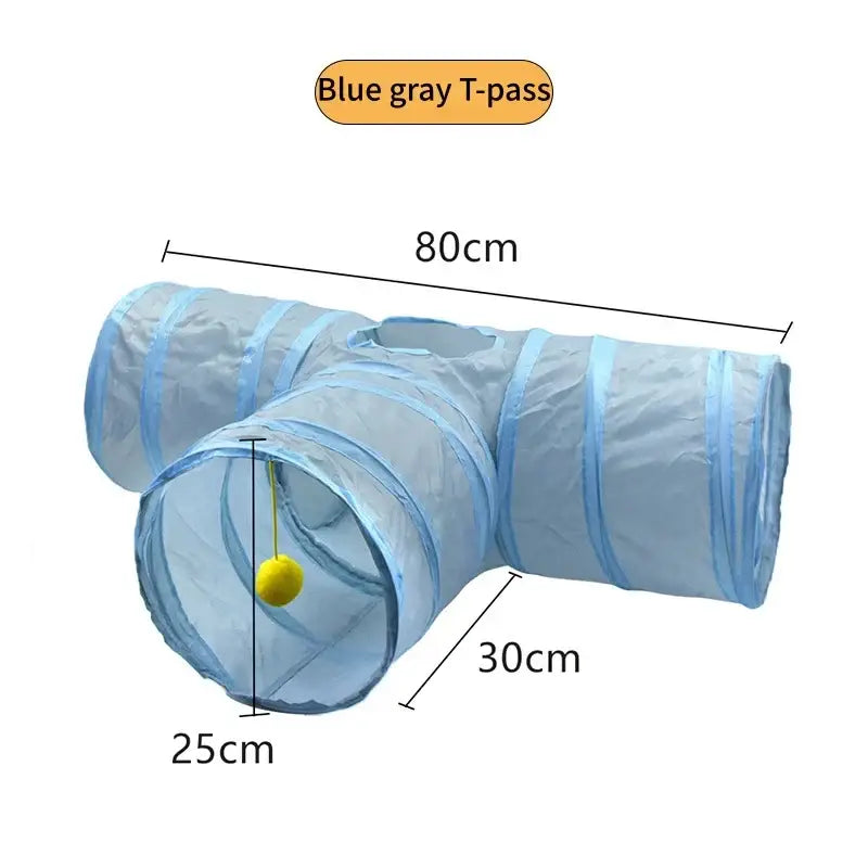 Tunnel pliable pour chat - Blue Gray T tunnels