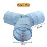 Tunnel pliable pour chat - Blue Gray Y tunnels