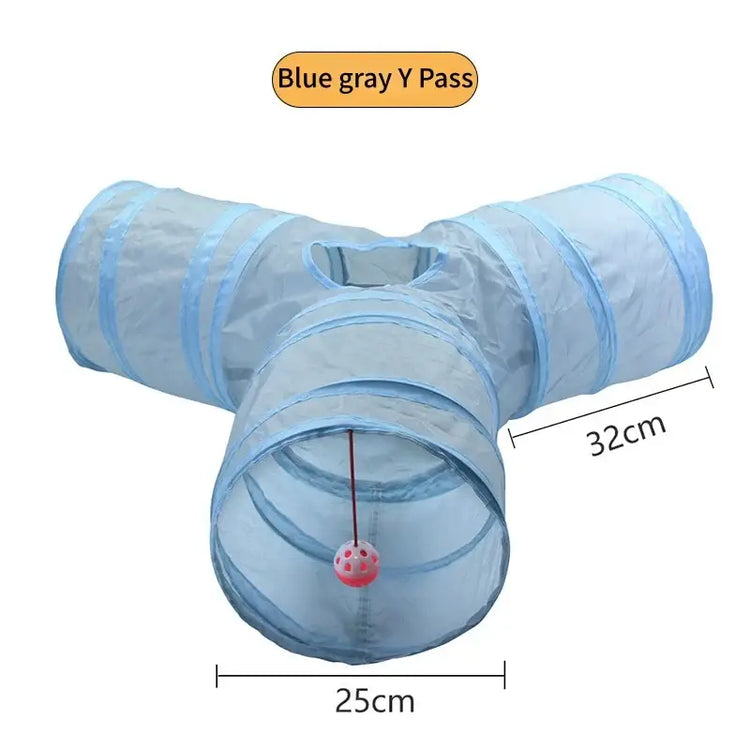 Tunnel pliable pour chat - Blue Gray Y tunnels