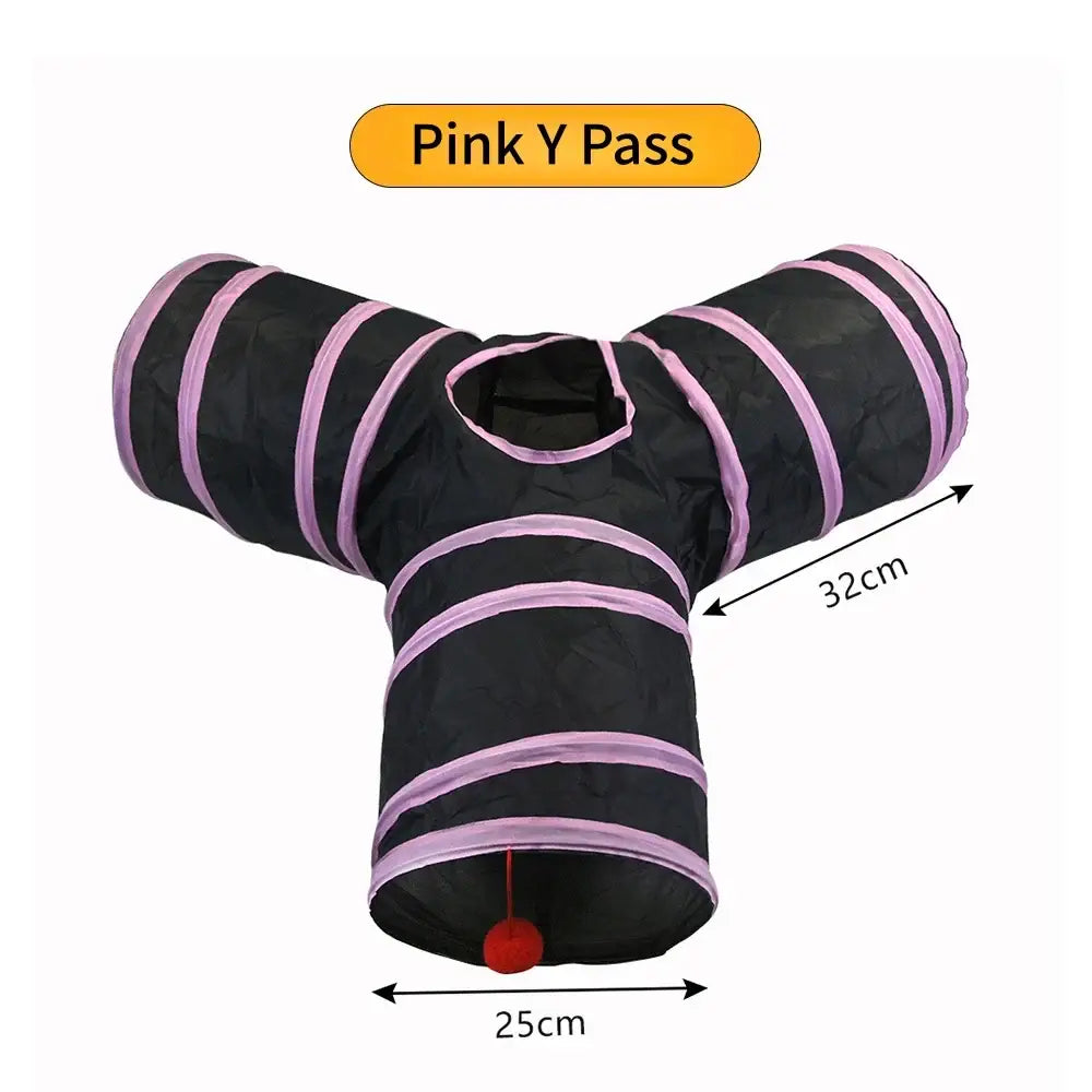 Tunnel pliable pour chat - Pink Black Y tunnels