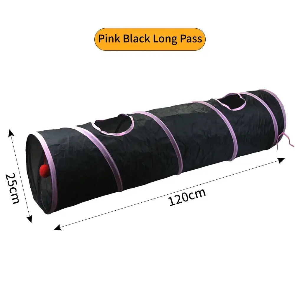 Tunnel pliable pour chat - Pink Long tunnels