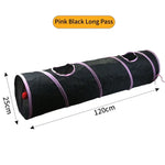Tunnel pliable pour chat - Pink Long tunnels