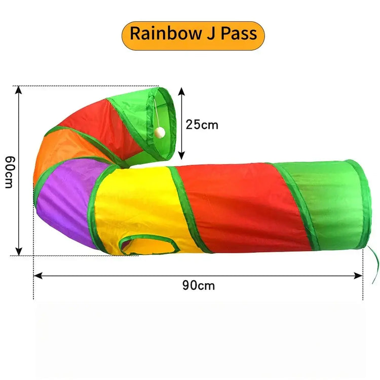 Tunnel pliable pour chat - Rainbow J tunnels