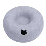 tunnel pour chat douillet en feutre, lit rond confortable pour chat, espace de repos sécurisé