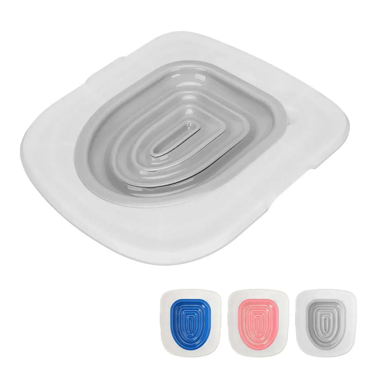 Universal Cat Toilet Training Aid Reusable Cat Toilet Trainer Pet Cleaning Supplies - Gray