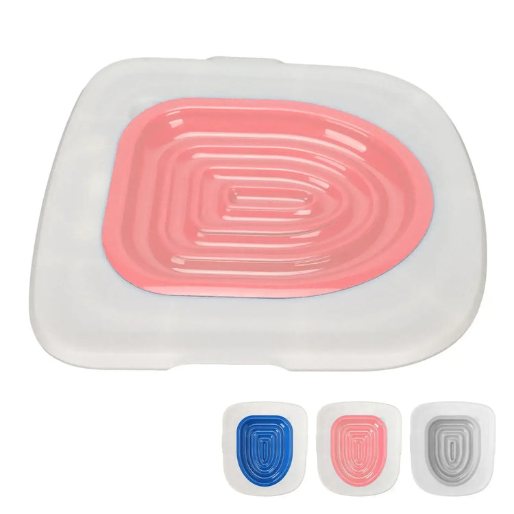 Universal Cat Toilet Training Aid Reusable Cat Toilet Trainer Pet Cleaning Supplies - Gray