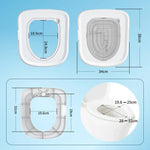 Universal Cat Toilet Training Aid Reusable Cat Toilet Trainer Pet Cleaning Supplies - Gray