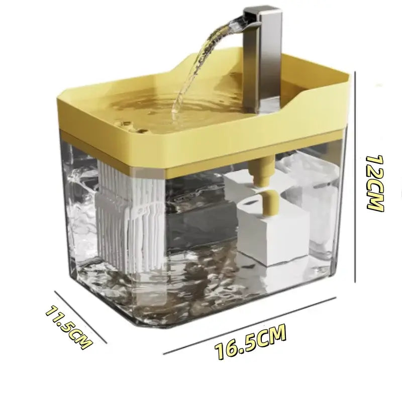 USB Cat Water Fountain with Auto Filter Transparent Anti-Dry Burning Recirculating Dispenser Includes Pump for Cats