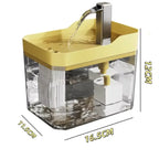 USB Cat Water Fountain with Auto Filter Transparent Anti-Dry Burning Recirculating Dispenser Includes Pump for Cats