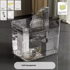 USB Cat Water Fountain with Auto Filter Transparent Anti-Dry Burning Recirculating Dispenser Includes Pump for Cats