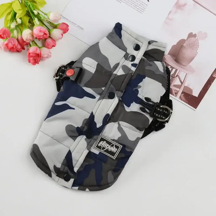 Veste coupe-vent pour chien - White Camouflage / 10