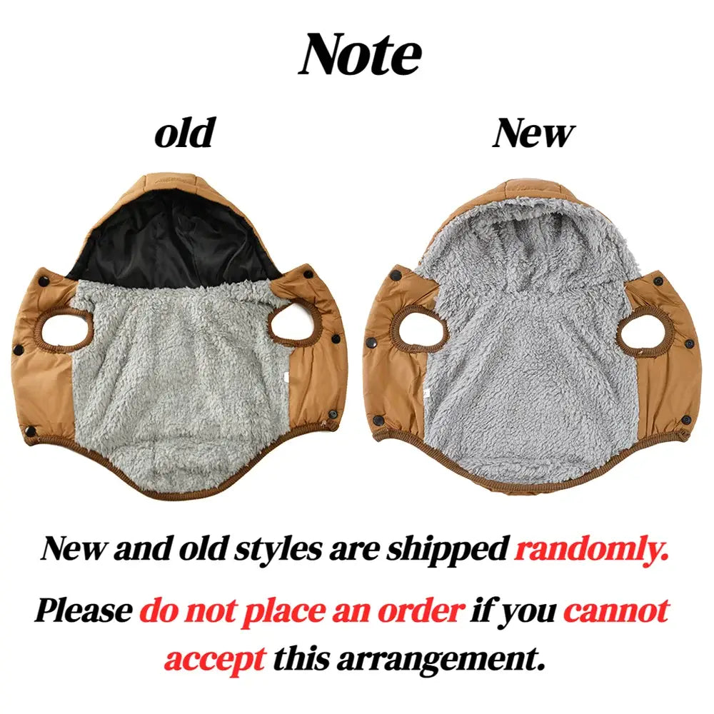 Veste d’hiver à capuche pour chien - Brown / XL