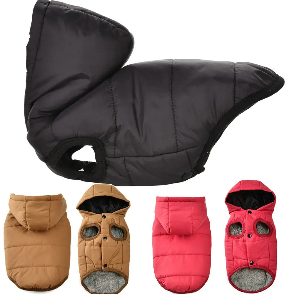 Veste d’hiver à capuche pour chien