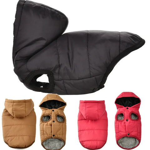 Veste d’hiver à capuche pour chien