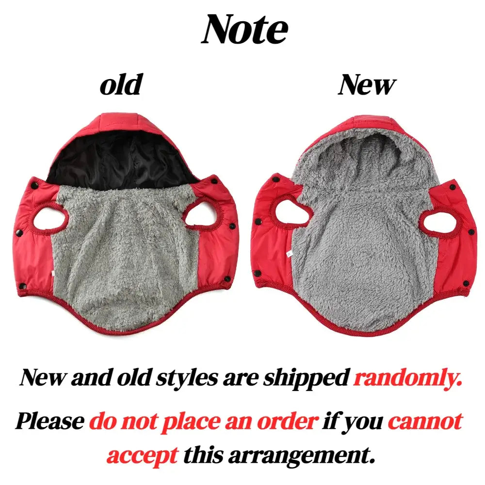 Veste d’hiver à capuche pour chien - Red / XL