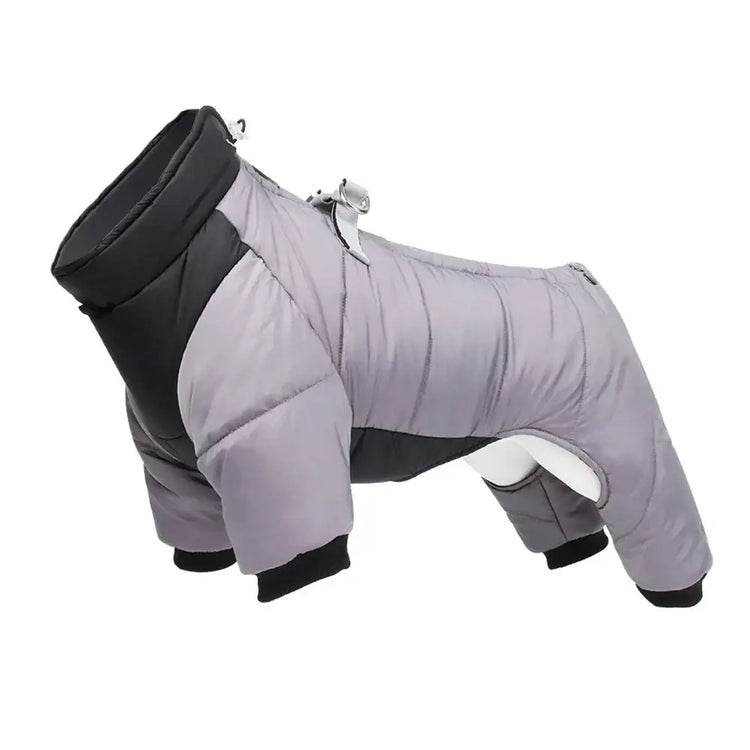 Veste d’hiver chaude épaisse et imperméable pour chien - Hook and Loop Gray / 2XL