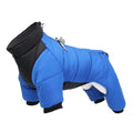 Veste d’hiver chaude épaisse et imperméable pour chien - Hook and Loop Blue / S