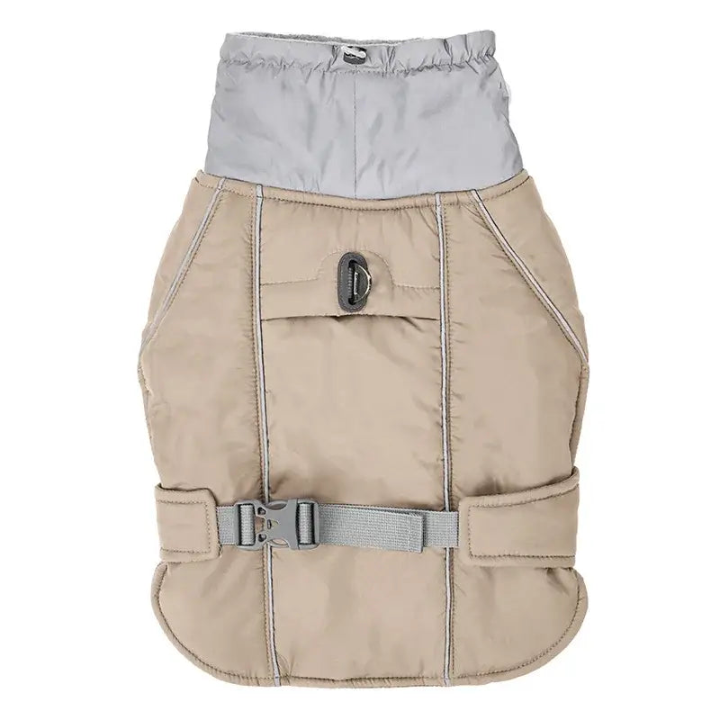 Veste d’hiver de luxe pour chien - Beige / 2XL