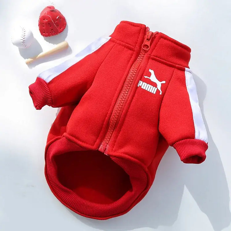 Veste d’hiver pour chien de baseball - Red Copy / 2XL 6-9 KG