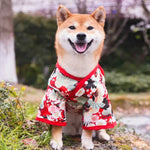 Veste pour animaux de compagnie à motif de fleurs de cerisier - Red / No.4