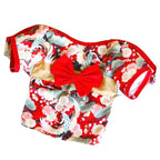 Veste pour animaux de compagnie à motif de fleurs de cerisier