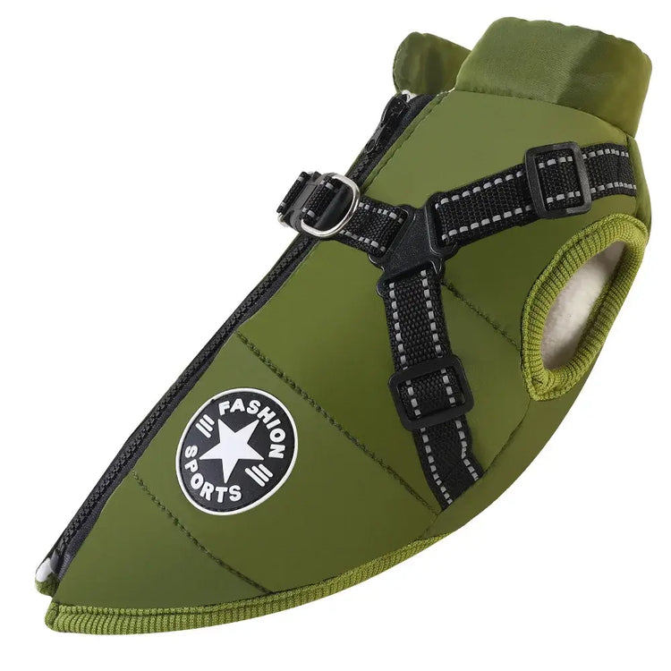 Vêtements d’hiver pour chien avec harnais - france / 1 7 / L