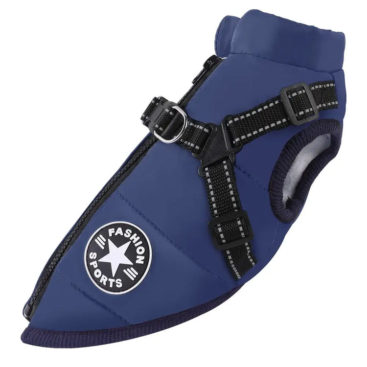 Vêtements d’hiver pour chien avec harnais - france / 1 / L