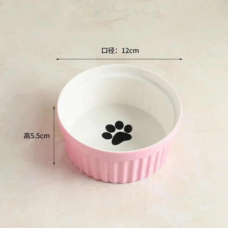 Wall-Mounted Ceramic Cat Dog Bowls Pet Cat Puppy Feeding Product Food Water Bowl For Cat Dog Pet Supplies - Pink-B